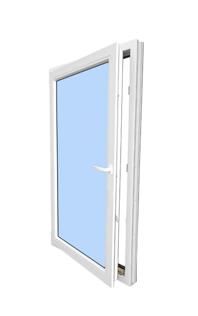 European Tilt and Turn Window White Exterior White Interior 24x20 Left Inswing