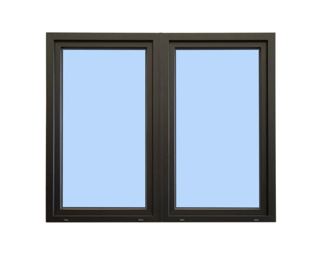 European Tilt and Turn Window Black Exterior White Interior 48x48 Left Right Inswing