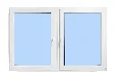 European Tilt and Turn Window White Exterior White Interior 48x48 Left Right Inswing