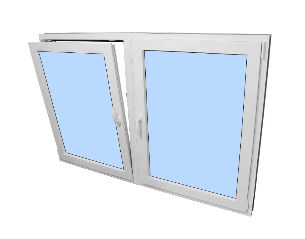 European Tilt and Turn Window White Exterior White Interior 48x48 Left Right Inswing