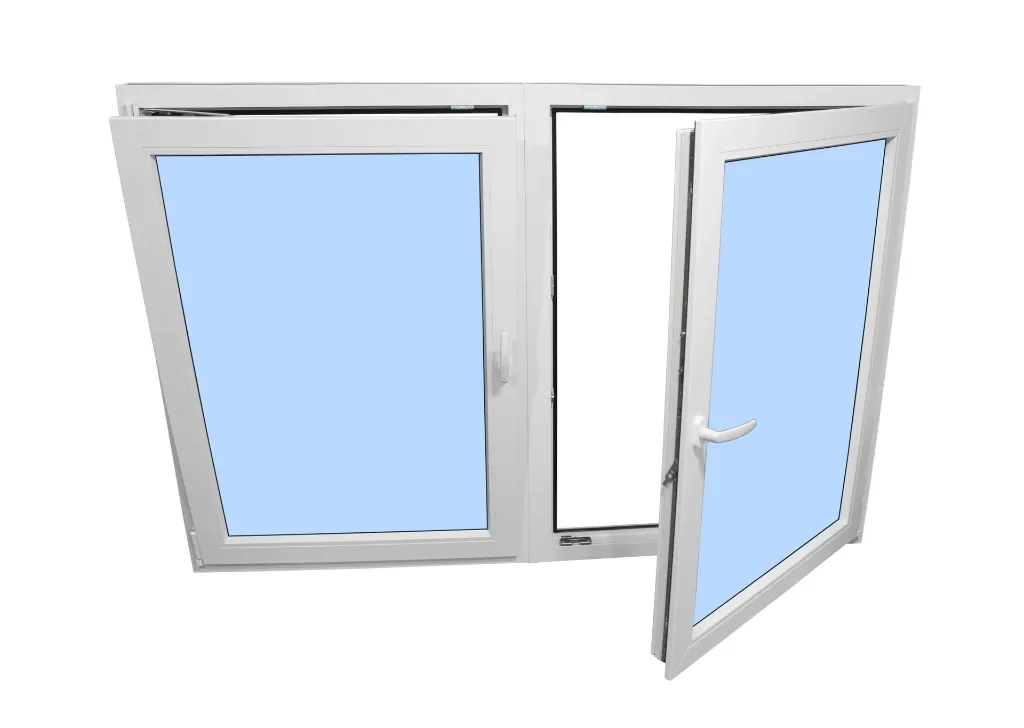 European Tilt and Turn Window White Exterior White Interior 48x48 Left Right Inswing