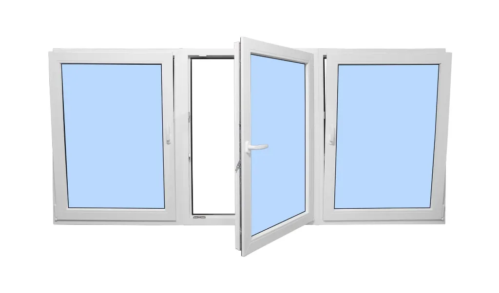 European Tilt and Turn Window Black Exterior White Interior 72x20 Left Left Right Inswing